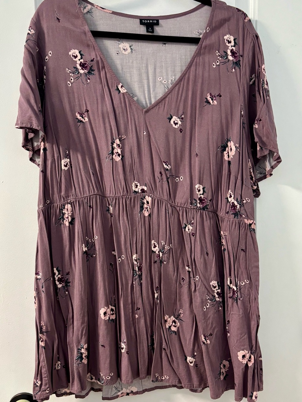 torrid Dusty Purple Babydoll Top - Size 3